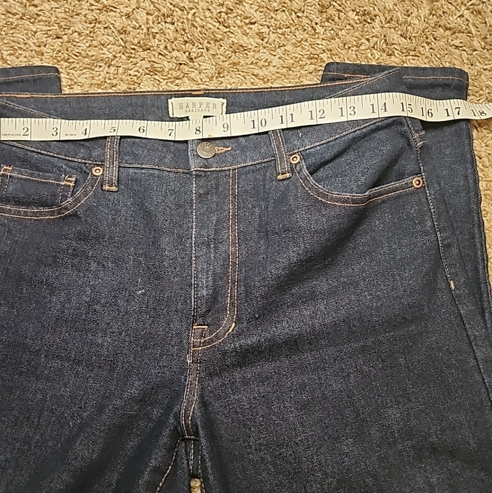 Harper Heritage Womens Jeans Size 28 High Rise Skinny Dark Blue Straight - Picture 7 of 11